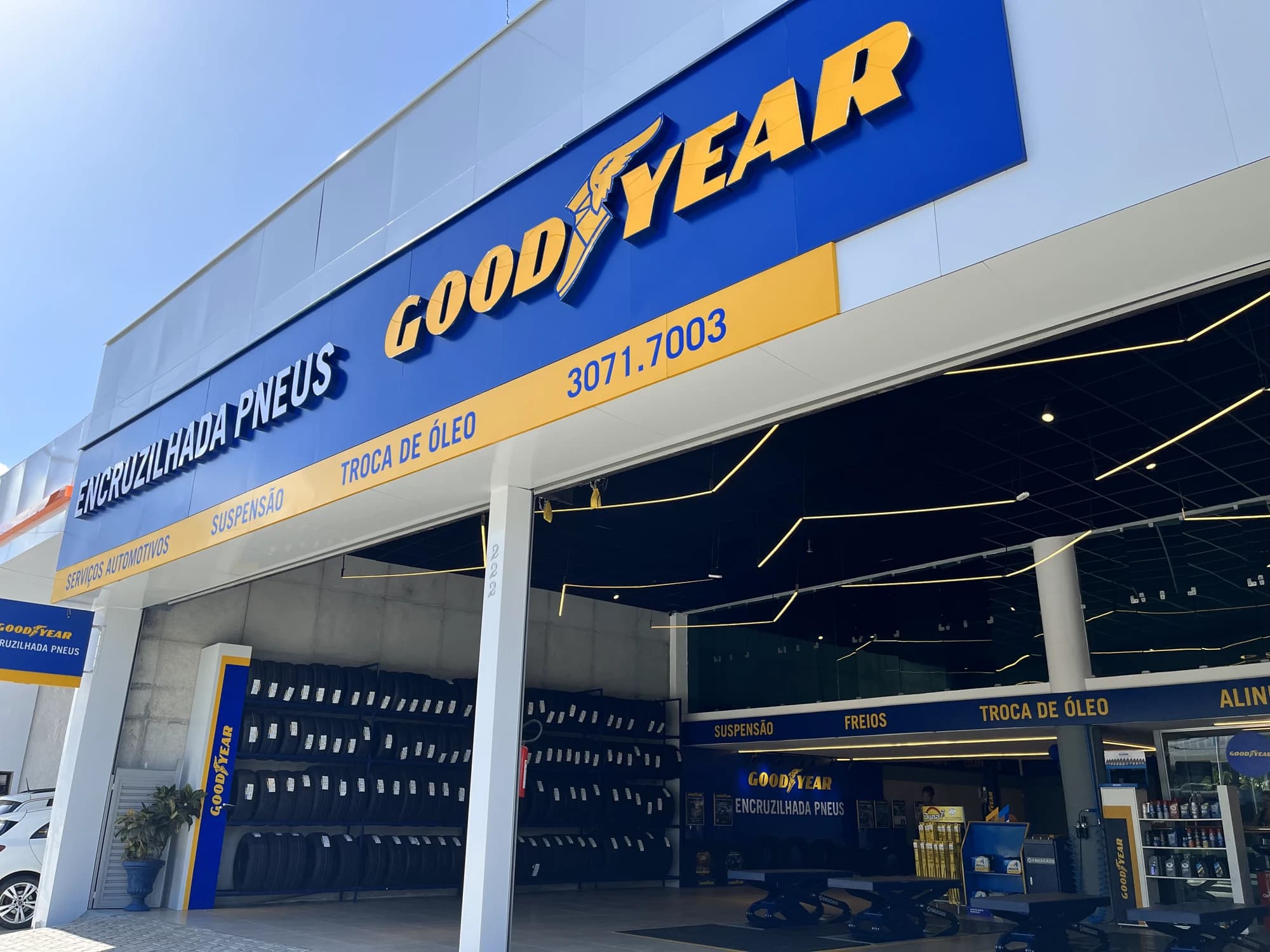 Fachada da loja Pina, Encruzilhada Pneus Goodyear